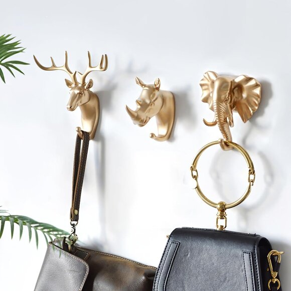 3 Pack Creative Antlers Animal Hooks